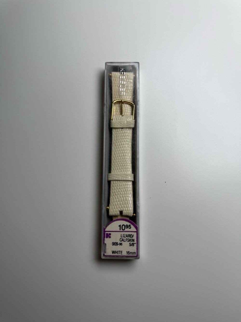 Vintage NOS Kreisler 16mm 5/8” White Genuine Leather Watch Band